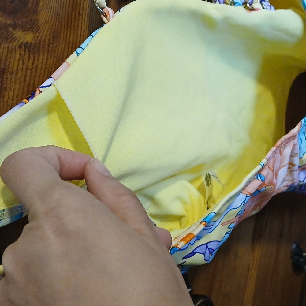 TiniBikini Yellow Floral Swimsuit Size:XL - Picture 6 of 6
